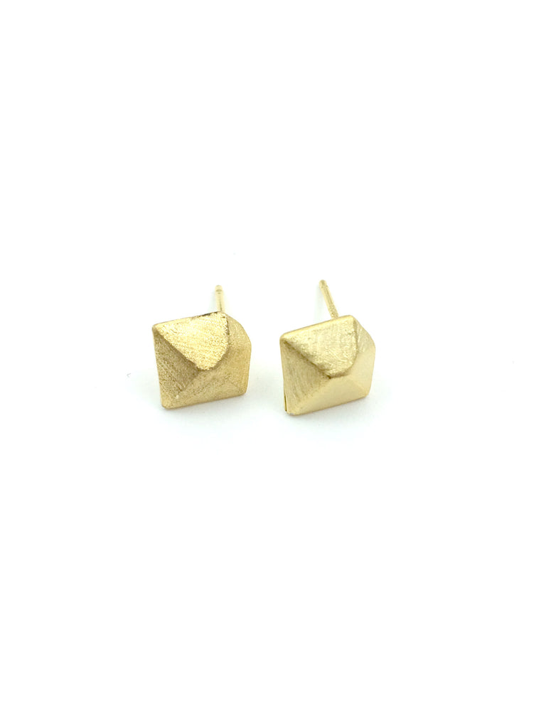 Geometric Post Gold Earrings