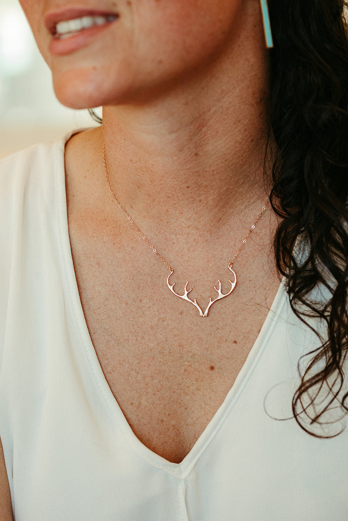 Gold Antler Necklace seen on Scarlett O'Conner on ABC's Nashville