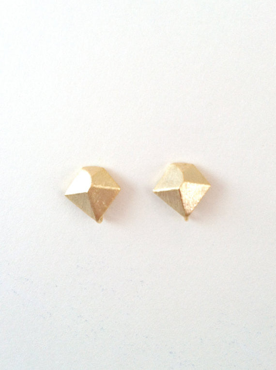 Geometric Post Gold Earrings