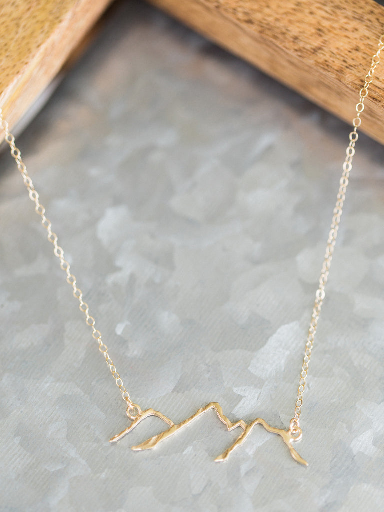 14K Gold Mountain Necklace